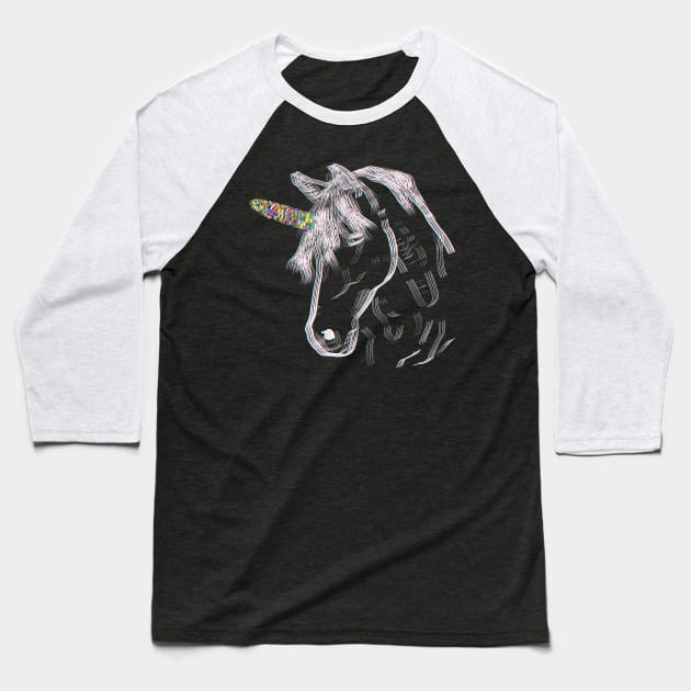 Unicorn on the Cob Baseball T-Shirt by modestsupreme
